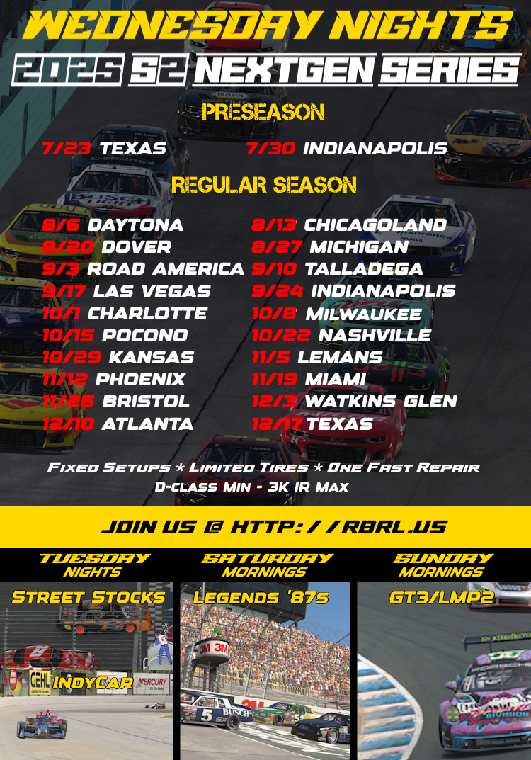 RBRL Schedule